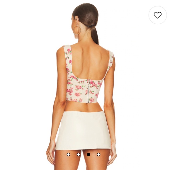 Knitted Corset Top in Cream Floral / XS / never worn - Picture 7 of 10